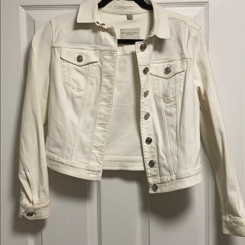 Burberry White Jean Jacket